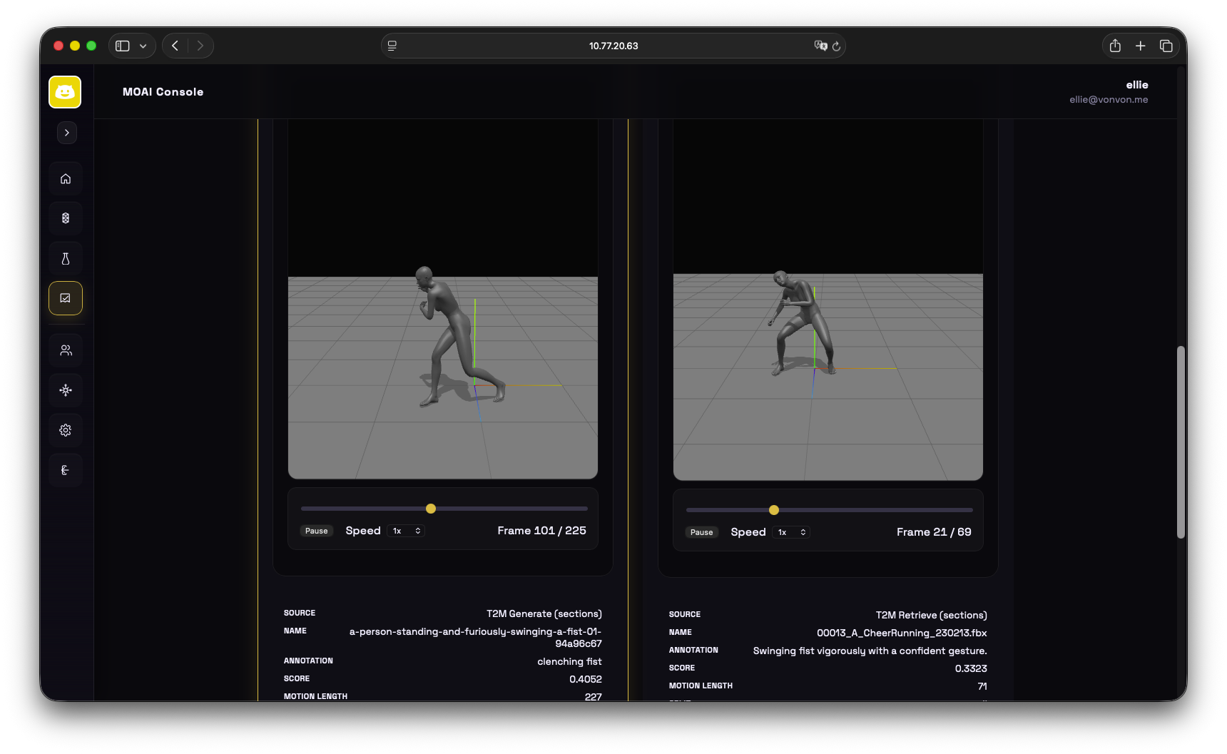 Text-to-Motion user study result
